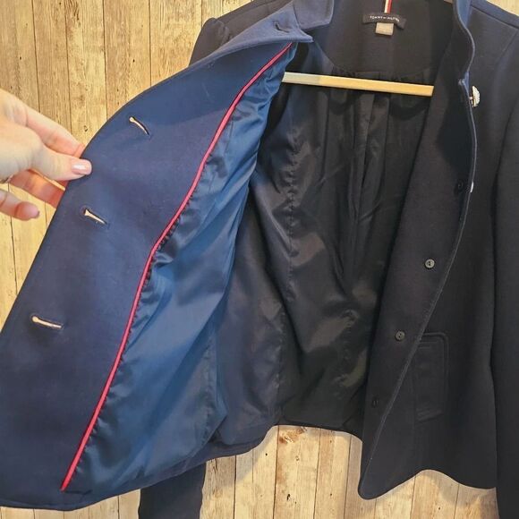 Tommy Hilfiger women's blazer jacket navy blue size 4 - Picture 5 of 9